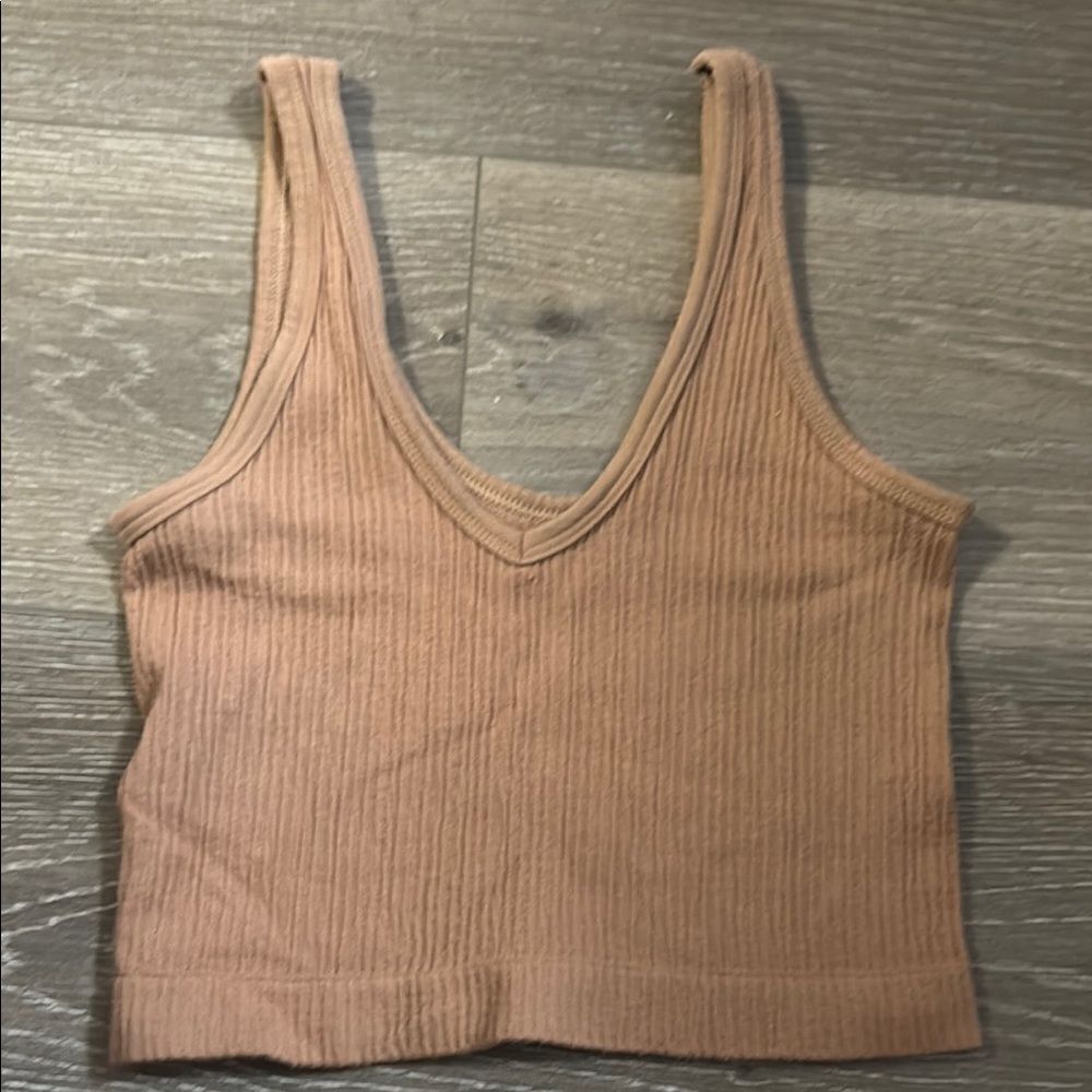 Salamander Color (Pinkish) Ribbed Women's Top